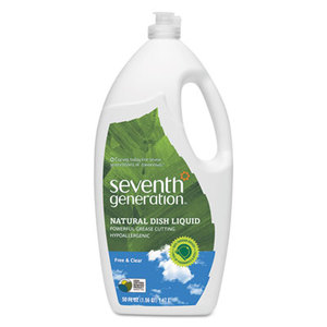 Seventh Generation, Inc SEV 22724 Natural Dishwashing Liquid, Free & Clear, Jumbo 50 oz Bottle, 6/Carton by SEVENTH GENERATION