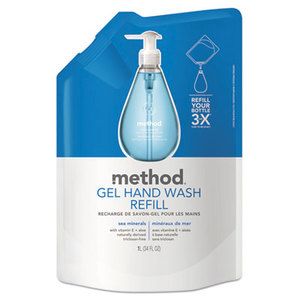 Method Products, Inc 00653 Refill for Gel Handwash, 34oz Plastic Pouch, Sea Minerals by METHOD PRODUCTS INC.