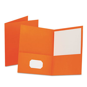 ESSELTE CORPORATION 57510 Twin-Pocket Folder, Embossed Leather Grain Paper, Orange by ESSELTE PENDAFLEX CORP.