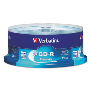 Verbatim America, LLC 97457 BD-R Blu-Ray Disc, 25GB, 6x, 25/Pk by VERBATIM CORPORATION