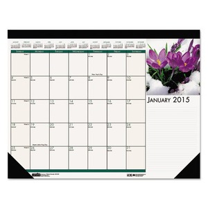 Floral Photographic Monthly Desk Pad Calendar, 18 1/2 x 13, 2016 by HOUSE OF DOOLITTLE