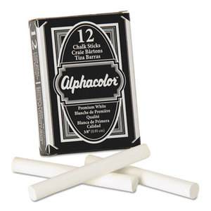 Quartet 314005 Alpha Nontoxic Low Dust Chalk, White, 12 Sticks/Pack by QUARTET MFG.