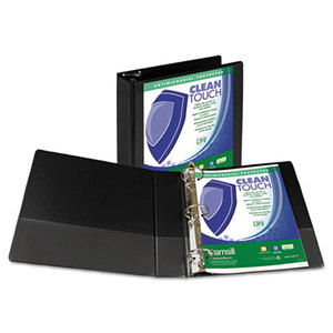 SAMSILL CORPORATION 18260 Clean Touch Locking Round Ring View Binder, 2" Cap, Black by SAMSILL CORPORATION