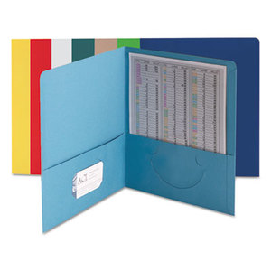 SMEAD MANUFACTURING COMPANY 87850 Two-Pocket Folder, Textured Heavyweight Paper, Assorted, 25/Box by SMEAD MANUFACTURING CO.