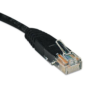 Tripp Lite N002-002-BK CAT5e Molded Patch Cable, 2 ft., Black by TRIPPLITE