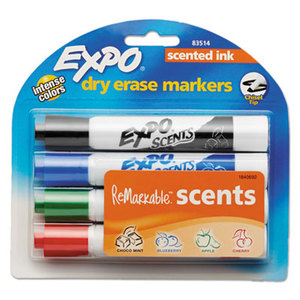 Sanford, L.P. 83514 Scents Dry Erase Markers, Chisel Tip, Assorted Colors, 4/Set by SANFORD