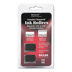 925403 Replacement Ink Rollers, Black, 2/Pack by MONARCH MARKING