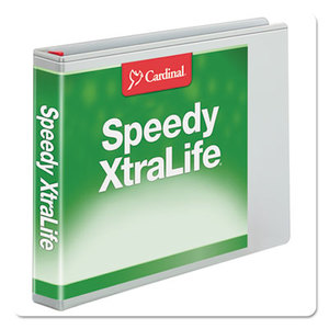 Cardinal Brands, Inc 56200 11 x 17 Speedy XtraLife Non-Stick Locking Slant-D Ring Binder, 1" Cap, White by CARDINAL BRANDS INC.