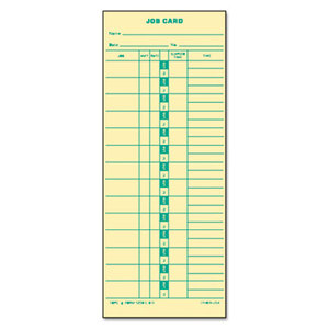 Tops Products 1258 Job Card for Cincinnati/Lathem/Simplex, 1 Side, 3 1/2 x 9, 500/Box by TOPS BUSINESS FORMS