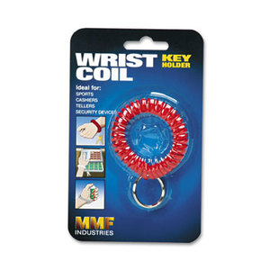 MMF INDUSTRIES 201450007 Wrist Coil with Key Ring, Red by MMF INDUSTRIES