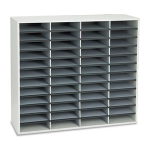 Literature Organizers, 48 Sections, 38 1/4 x 11 7/8 x 34 11/16, Dove Gray by FELLOWES MFG. CO.
