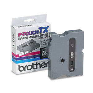 Brother Industries, Ltd TX-1311 TX Tape Cartridge for PT-8000, PT-PC, PT-30/35, 1/2w, Black on Clear by BROTHER INTL. CORP.