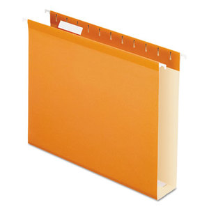 Cardinal Brands, Inc 4152X2ORA Reinforced 2" Extra Capacity Hanging Folders, 1/5 Tab, Letter, Orange, 25/Box by ESSELTE PENDAFLEX CORP.