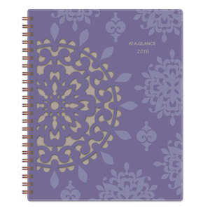 AT-A-GLANCE 122905 Vienna Weekly/Monthly Appointment Book, 8 1/2 x 11, Purple, 2016 by AT-A-GLANCE