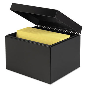 MMF INDUSTRIES 263869BLA Index Card File w/Follow Block, Holds 900 6 x 9 cards, 7 1/4 x 9 7/8 x 8 3/4 by MMF INDUSTRIES