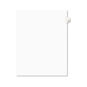 Avery 01078 Avery-Style Legal Side Tab Divider, Title: 78, Letter, White, 25/Pack by AVERY-DENNISON