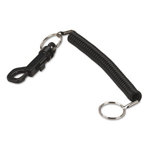 PM Company, LLC 4992 Key Coil Chain 'N Clip Wearable Key Organizer,Flexible Coil, Black by PM COMPANY