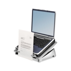 Office Suites Laptop Riser Plus, 15 1/8 x 11 3/8 x 6 1/2, Black/Silver by FELLOWES MFG. CO.
