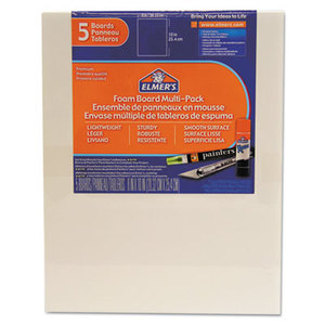 HUNT MFG. 950020 Pre-Cut White Foam Board Sheets, 8 x 10, 5/PK by ELMER'S PRODUCTS, INC.