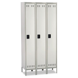Single-Tier, Three-Column Locker, 36w x 18d x 78h, Two-Tone Gray by SAFCO PRODUCTS