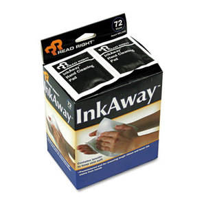 Ink Away Hand Cleaning Pads, Cloth, White, 72/Pack by READ/RIGHT