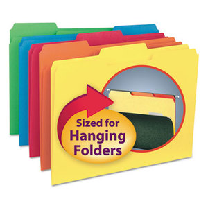 SMEAD MANUFACTURING COMPANY 10229 Interior File Folders, 1/3 Cut Top Tab, Letter, Assorted, 100/Box by SMEAD MANUFACTURING CO.