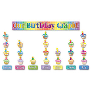 Scholastic 00078073492817 Our Birthday Graph! Bulletin Board Set by SCHOLASTIC INC.