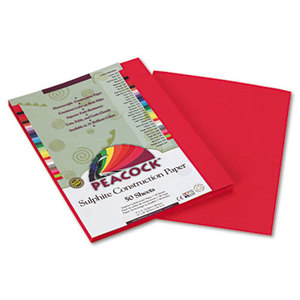 PACON CORPORATION P6009 Tru-Ray Construction Paper, 76 lbs., 9 x 12, Scarlet, 50 Sheets/Pack by PACON CORPORATION