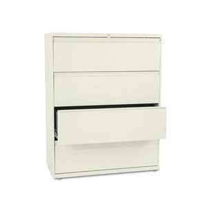 HON COMPANY 894LL 800 Series Four-Drawer Lateral File, 42w x 19-1/4d x 53-1/4h, Putty by HON COMPANY