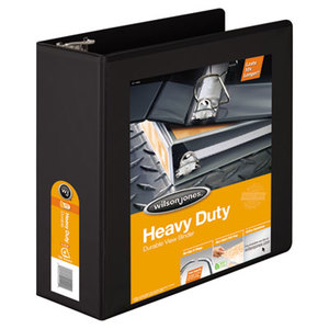 ACCO Brands Corporation W385-54BPP Heavy-Duty D-Ring View Binder w/Extra-Durable Hinge, 4" Cap, Black by WILSON JONES CO.