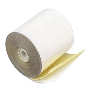 PM Company, LLC 8963 Paper Rolls, Teller Window/Financial, 3" x 90 ft, 2 Ply White/Canary, 50/Carton by PM COMPANY