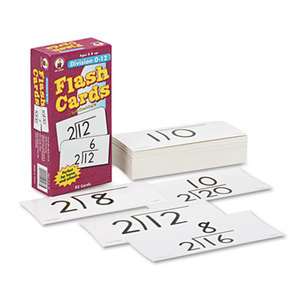 Flash Cards, Division Facts 0-12, 3w x 6h, 93/Pack by CARSON-DELLOSA PUBLISHING
