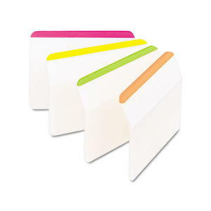 3M 686A-1BB Durable Hanging File Tabs, 2 x 1 1/2, Striped, Assorted Colors, 24/Pack by 3M/COMMERCIAL TAPE DIV.