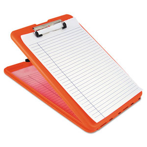 Saunders Mfg. Co. Inc 00579 SlimMate Storage Clipboard, 1/2" Capacity, Holds 8 1/2w x 12h, Safety Orange by SAUNDERS MFG. CO., INC.