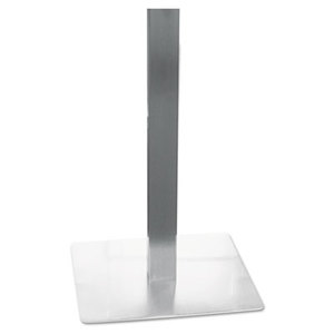 Hospitality Table Steel Square Tube Pedestal Base, 19-3/4 x 19-3/4 x 28, Silver by MAYLINE COMPANY