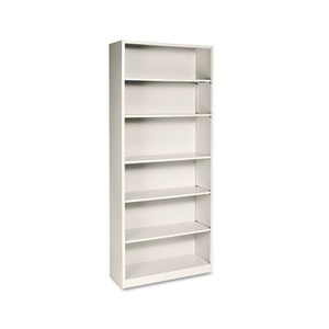 HON COMPANY S82ABCL Metal Bookcase, Six-Shelf, 34-1/2w x 12-5/8d x 81-1/8h, Putty by HON COMPANY