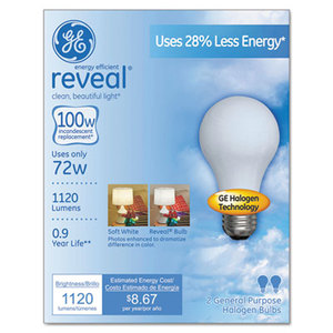 General Electric Company 63009 Halogen A-Line Bulb, A19, 100 Watts by GENERAL ELECTRIC CO.