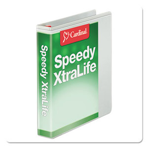 Cardinal Brands, Inc 59110 Speedy XtraLife Non-Stick Locking Slant-D Binder, 1.5" Cap, 11 x 8 1/2, White by CARDINAL BRANDS INC.