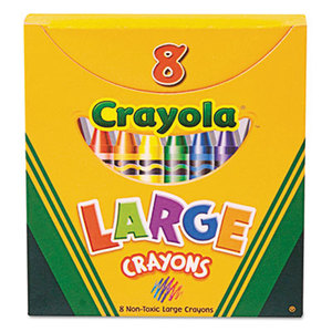 BINNEY & SMITH / CRAYOLA 520080 Large Crayons, Tuck Box, 8 Colors/Box by BINNEY & SMITH / CRAYOLA
