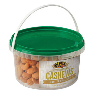 Office Snax 00050 All Tyme Favorite Nuts, Cashews, 13oz Tub by OFFICE SNAX, INC.