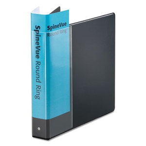 Cardinal Brands, Inc 16701 Spine Vue Locking Round Ring Binder, 1 1/2" Cap, 11 x 8 1/2, Black by CARDINAL BRANDS INC.