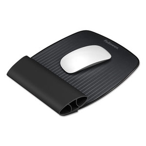 I-Spire Wrist Rocker Mouse Pad w/Wrist Rest, 7 7/8 x 10 1/16 x 1 1/8, Black by FELLOWES MFG. CO.