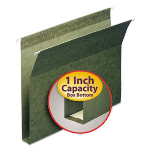 SMEAD MANUFACTURING COMPANY 64239 1" Capacity Box Bottom Hanging File Folders, Letter, Green, 25/Box by SMEAD MANUFACTURING CO.