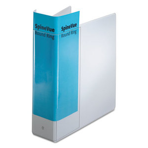 Cardinal Brands, Inc 16903 Spine Vue Locking Round Ring Binder, 3" Cap, 11 x 8 1/2, White by CARDINAL BRANDS INC.