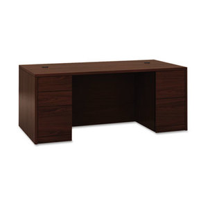 HON COMPANY 105890NN 10500 Series Double Pedestal Desk, Full-Height Pedestals, 72w x 36d, Mahogany by HON COMPANY
