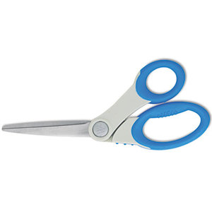 ACME UNITED CORPORATION 14739 Soft Handle Bent Scissors With Antimicrobial Protection, Blue, 8" by EVERSHARP PEN CO.