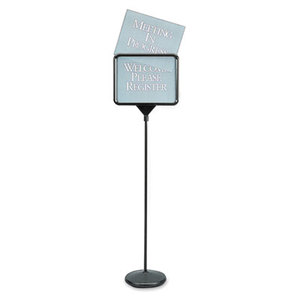 Quartet 3655 Sign(ware) Pedestal Sign, 14 x 11, Black by QUARTET MFG.