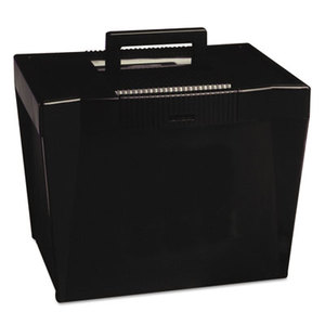 Cardinal Brands, Inc 20861 Portable File Storage Box, Letter, Plastic, 13 1/2 x 10 1/4 x 10 7/8, Black by ESSELTE PENDAFLEX CORP.
