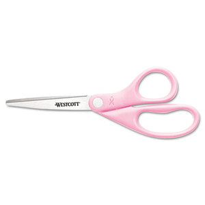 ACME UNITED CORPORATION 15387 All Purpose Breast Cancer Awareness Scissors with BCA Pin, 8" Long, Pink by ACME UNITED CORPORATION