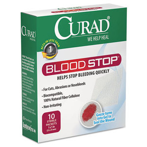 Medline Industries, Inc MIICUR0055 Bloodstop Sterile Hemostat Gauze Pad, 1 x 1, 10/Box by MEDLINE INDUSTRIES, INC.